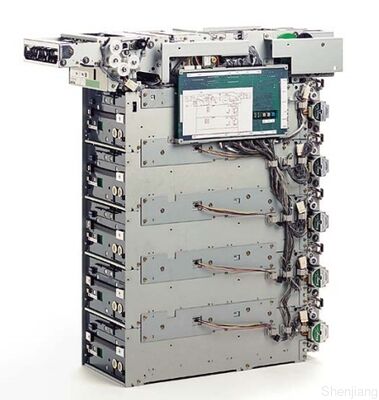 Fujitsu F510 マルチカセットメディアディスペンサー 最大6カセット (18,000新メモ容量) とフロントまたはリアサービスアクセス