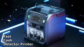 SJ668 ポータブル多通貨紙幣検出器、プリンター付き、永久保証