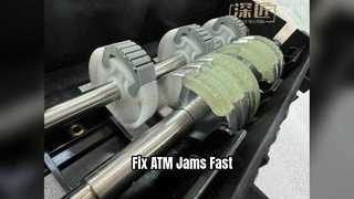 暁星製フィード ローラー シャフトの修理 ATM ダウンタイム